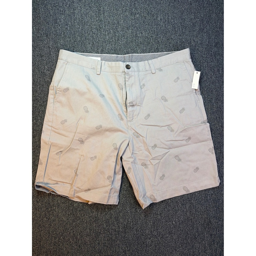 Amazon Essentials Mens Grey Pineapple Print Chino Shorts Size 38 New AE2013740